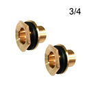 2pcs 3/4" Soild Brass Water Tank Connector Bulkhead Tank Garden Fitting qwe