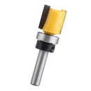 Double Flutes 1/4" Shank Straight Flush Trim Router Cutter Bit Bearing 20mm