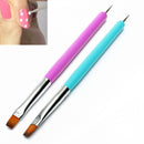 2-Ways Nails Art Pen Painting Dotting Acrylic UV Gel Polish Brush-Liner Tool  Z