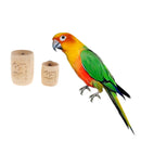 2 Pcs Parrot Feeder Bamboo Feeding Bowl Cage Food Water Container S