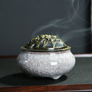Ceramic Incense Burners Portable Porcelain Censer Buddhism Incense Holder H