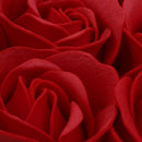6 Pcs Red Scented Bath Soap Rose Petal in Heart Box