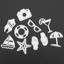 10pcs Summer Beach Holiday Series Cutting Die Stencil Scrapbooking Template
