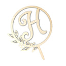 Letter H Initial Wood Cake Topper Wedding Anniversary Birthday Party Decor