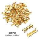 100Pcs/Set U-Type Docking Connector Line Pressing Button Quick Connect Term L1E1
