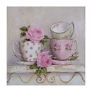 5D DIY Full Drill Diamond Painting Pink Cups Cross Stitch Embroidery Kits