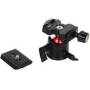 Mini Panoramic 360 Camera Head Rotation Ballhead for Tripod DSLR, Black