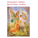 5D Diamond Girl Animal Painting DIY Embroidery Cross Stitch Home Art Decor