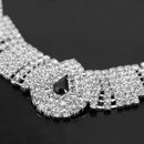 New Women's Luxury Crystal Rhinestone Necklace Earrings Set for Bridal Wedding
