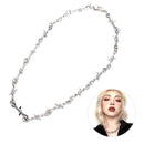 Punk Women Men Thorns Chain Pendant Choker Necklace Hip Hop Jewelry G -Q