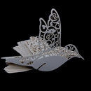50x Beauty Bird Wine Glass Place Cards Wedding Name Party Table Decor Ivory