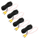 4 Packs Car Bus Trailer Truck RCA Reverse Rear View Parking Camera Video Cable