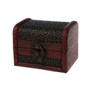 Bronze Tone Embossed Flower Old Stye Wooden Jewelry Box Case J7Z4