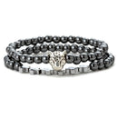 Crosses Hematite Stone Bead Bracelet Men Unique Charms  Handmade Jelry Gift SE