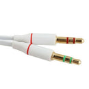 Popular Female to 2 Male Aux Audio Mic Splitter Cable Earphone Headphone Adapter