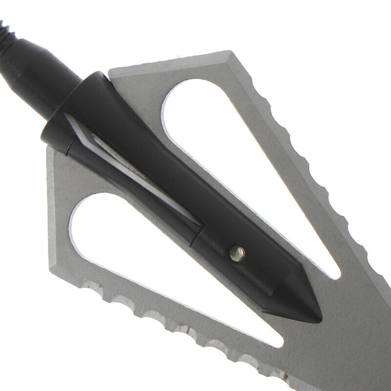 100 Grain Arrowhead Tip Point Telflon Surface Treatment Broadhead Arrow B JR