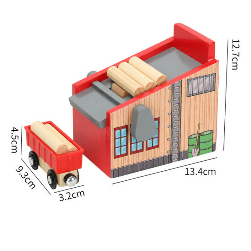 Friends Wooden Track Scene Accessories Lumber Yard Compatible with Rail Car X3C1