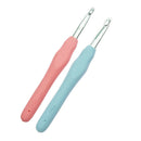 2Pc Soft Handle Aluminum Crochet Hooks Knitting Needles Set Size 7mm 8mm