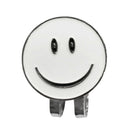 White 3cm Smile Face Golf Ball Marker With Strong Magnetic Hat Clip Sports