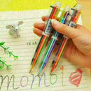 6-Farben Ballpoint Pen blue, red, green, purple, orange ~ + I1E4 black Mult C1T2
