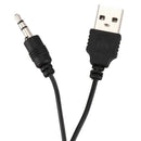 USB 2.0 to Mini A Male 3.5mm Jack Plug Audio Data Cable 45cm 2 Pcs Z8S1