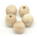 100x 10mm Round Wood Spacer Bead Natural Unpainted Unfinished Wooden Beads BallM