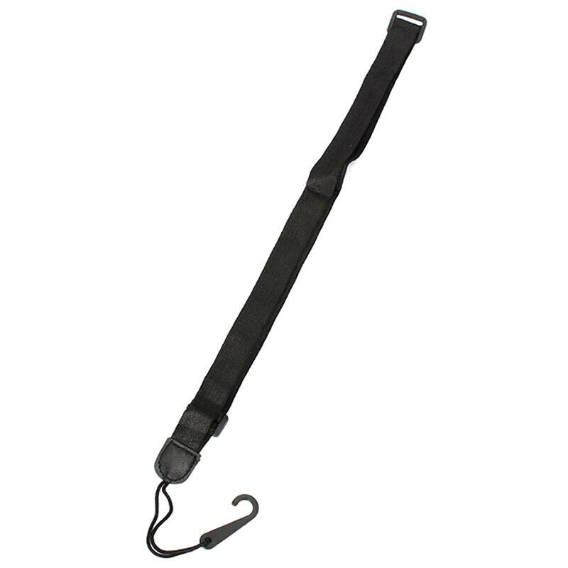 Adjustable Nylon Ukulele Strap Band Ukulele More Nylon Strap with Hook Blac
