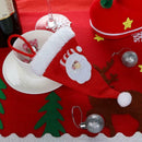 Christmas Old Man Hat Shaped Fork Pocket Storage Bag Pouch Table Decoration