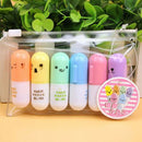Mini Cute 6pcs/set Highlighters Pen Writing School Office Stationery Supplies