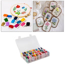 50 Colors Embroidery Floss Cross Stitch Thread with Organizer Box Bobbins