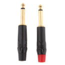 2Pieces 6.5mm Mono Male Amplifier Audio Solder Jack Plug Adapter