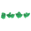 4Pcs/set Leaf Shape Plastic Cookie Cutters DIY Fondant Cake Biscuit Mold Bak BX