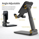 Folding Cell Phone Stand Height Adjustable Aluminum Alloy Desk Table Holder