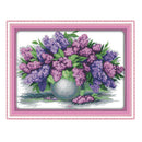 14CT 45x34cm Stamped Cross Stitch Kits With Pre-printed Pattern - Lavender