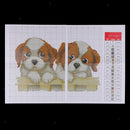 Two Dogs Stamped Cross Stitch Kits DIY Needlework for Beginners 11CT 43x37cm