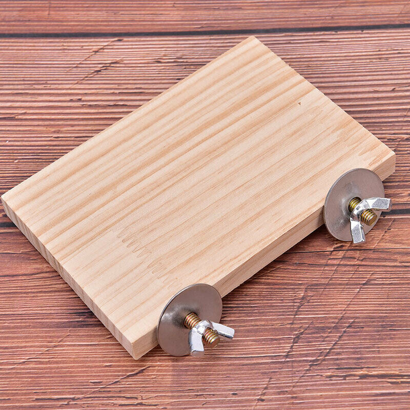 Parrot Bird Standing Platform Wood Square Cage Board Hamster Pet Budgie ToyB Gw