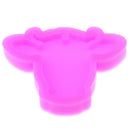 DIY Bull Head Mold Silicone Mould for Keychain Key Ring Pendant Decor Cow He Hn