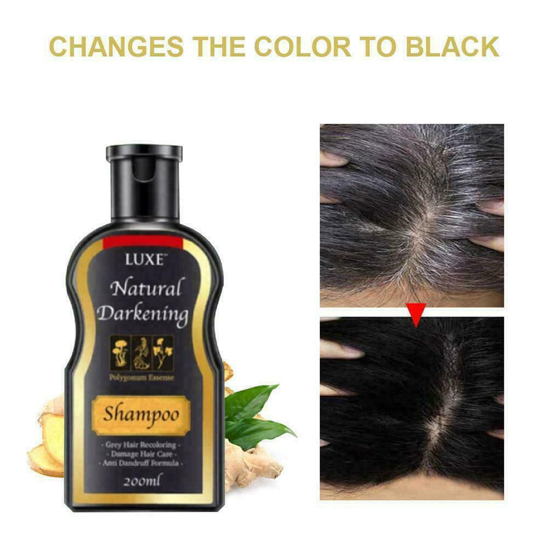 200ml Natural Darkening Shampoo Moisturizes Repairs Hair For Men Women Sham M5F9
