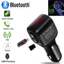 Mini Bluetooth 5.0 Car Kit FM Transmitter Handsfree Car Charger MP3 Player USB