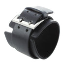 Men's Black Leather Double Buckle Bracelet 45mm X7R7
