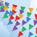 colorful 10m bunting banner triangle flags brithday graduation party deco JR