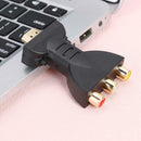 HDMI Male to 3 RCA Female Composite AV Audio Video Adapter Converter for TV