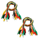 20pcs 50cm/20 inch Crocodile Clip Double-ended Test Insulated Leads Cable W