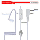 New Earphone Mic Acoustic Tube Earpiece 2.5mm Stereo 2Pin Acoustic Tube PTT