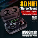 Bluetooth 5.0 Headset Wireless Earphone In-Ear Earbud Dual Headphone L1L7 T5O1