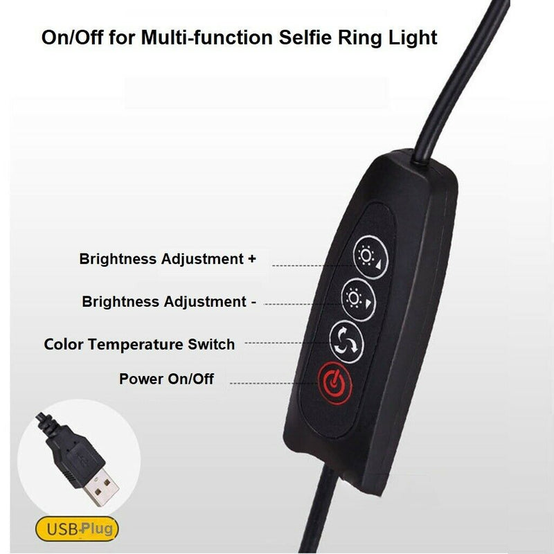 Ringlight LED Selfie  Light with Tripod Cell Phone Holder YouTube Video