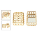 Luxury Crystal Jewelry Box Rhinestone Ring Storage Case Holder Mirror Bottom