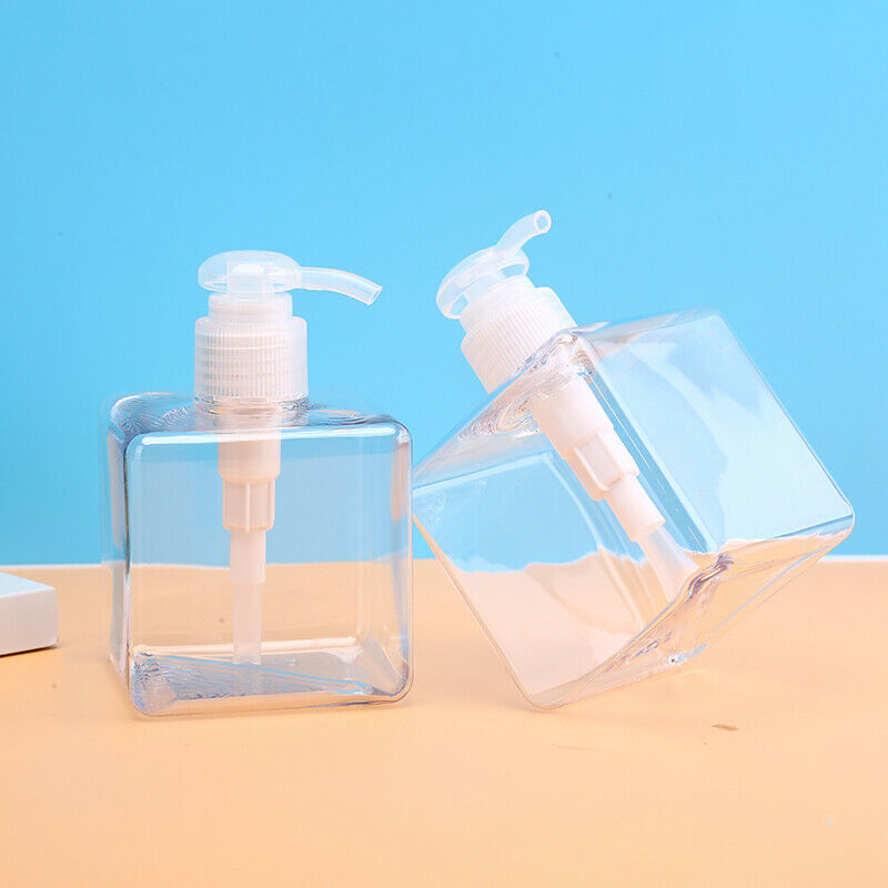 250ml Empty Emulsion Bottle Transparent Plastic Liquid Dispenser Shampoo Bot Gw