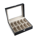 Watch Display Case Jewelry Collection Storage Organizer PU Box 10 Grid