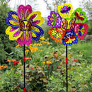 Butterfly Flower Windmill Colourful Wind Spinner Garden Yard Decor Kids ToyME